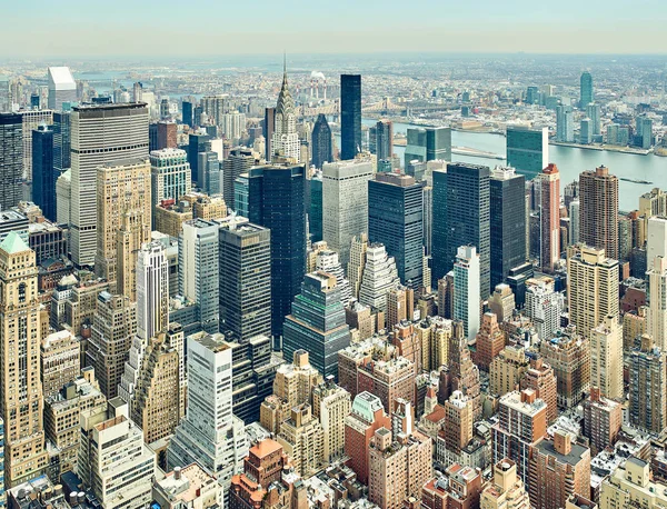 Pohled Panorama Manhattanu New York City Usa — Stock fotografie