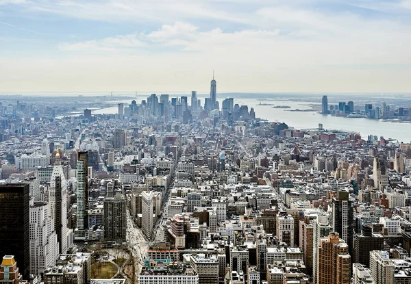 Αστικό Τοπίο Θέα Του Μανχάταν Νέα Υόρκη Ηπα — Φωτογραφία Αρχείου