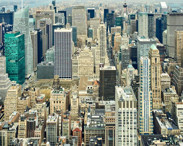 エンパイアステート ビルディング ニューヨーク市 米国からのマンハッタンの街並みビュー — ストック写真