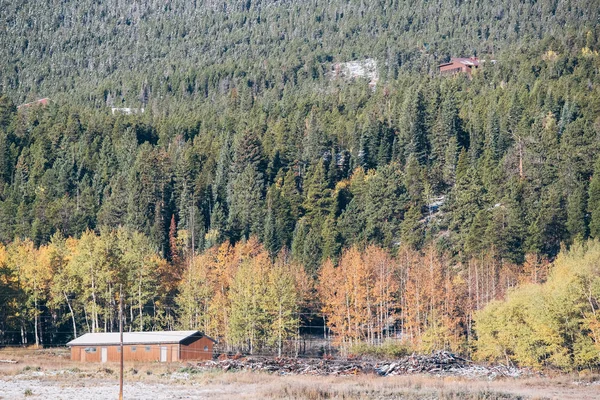 Season changing from autumn to winter. Rocky Mountains, Colorado, USA.