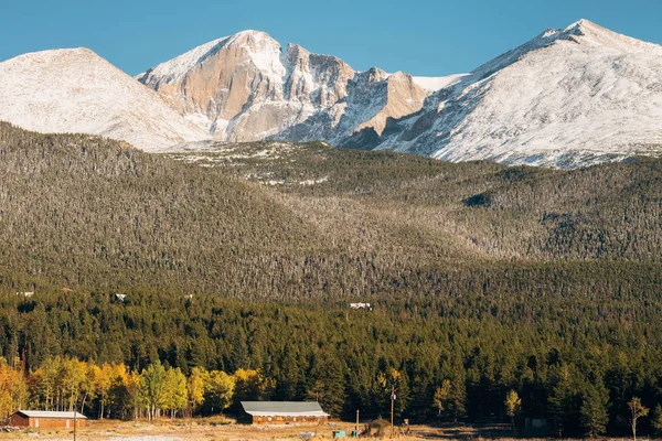 Stagione Cambia Dall Autunno All Inverno Rocky Mountains Colorado Stati — Foto Stock