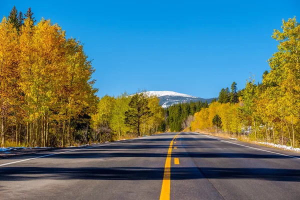 Highway Bij Zonnige Herfstdag Colorado Usa — Stockfoto