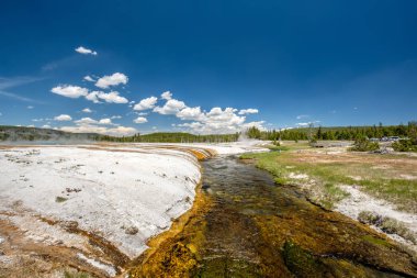 Demir Bahar Creek Yellowstone Milli Parkı'nda, siyah kum Havza alanı, Wyoming, ABD
