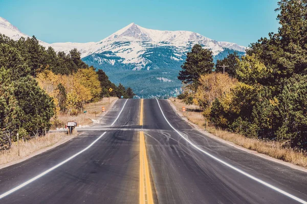 Autopista Otoño Día Soleado Colorado — Foto de Stock