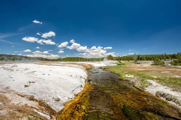 Iron Spring Creek Yellowstone National Park Black Sand Basin Area — Stock Photo, Image
