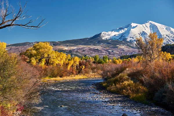 Mount Sopris Höstlandskap Colorado Klippiga Bergen Usa — Stockfoto