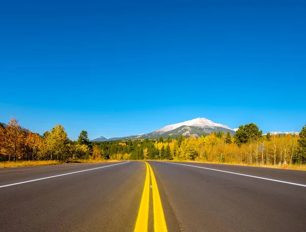 Highway Bij Zonnige Herfstdag Colorado Usa — Stockfoto