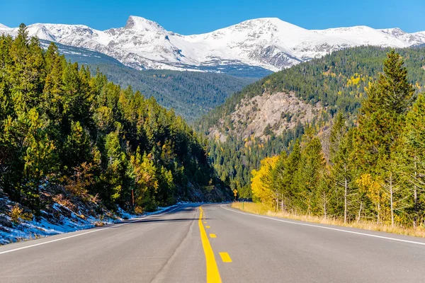 Highway Autumn Sunny Day Colorado Usa — Stock Photo, Image