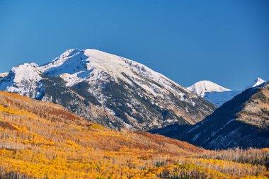 Kebler Pass içinde Colorado Rocky Dağları, ABD, sonbahar manzara 