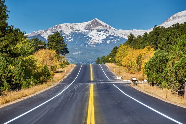 Autopista Otoño Día Soleado Colorado — Foto de Stock