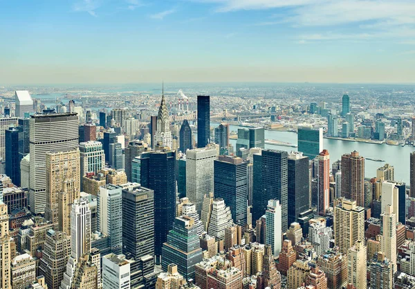Pohled Panorama Manhattanu New York City Usa — Stock fotografie