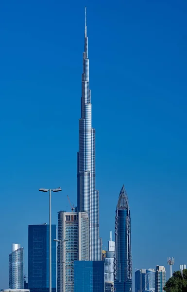 Dubai Skyline Diurno Emirados Árabes Unidos — Fotografia de Stock