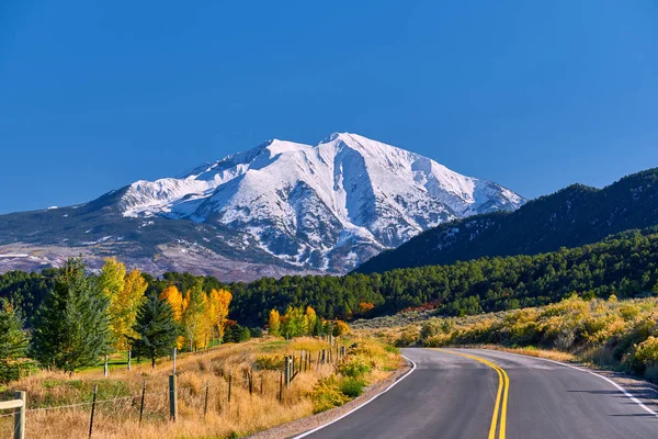 Colorado Usa Höst Sopris Bergslandskap — Stockfoto