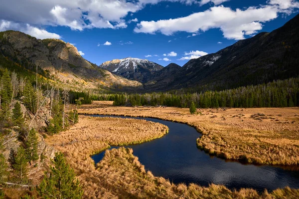 Doğu Girişi Creek Rocky Dağı Milli Parkı Peyzaj Colorado Abd — Stok fotoğraf