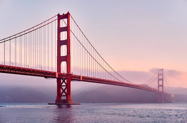 Golden Gate Köprüsü Manzaraya Fort Noktadan Gündoğumu San Francisco Kaliforniya — Stok fotoğraf