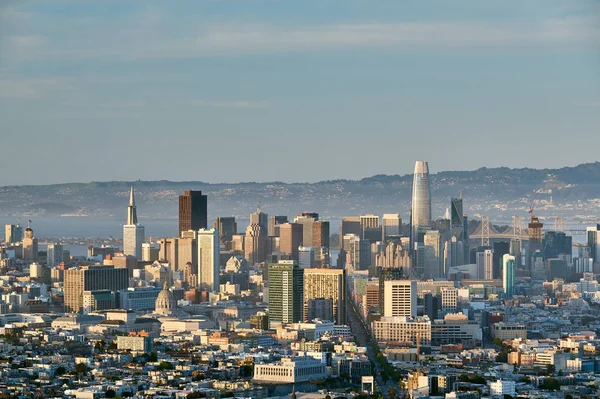 San Francisco Oferuje Widok Miasteczko Twin Peaks California Stany Zjednoczone — Zdjęcie stockowe