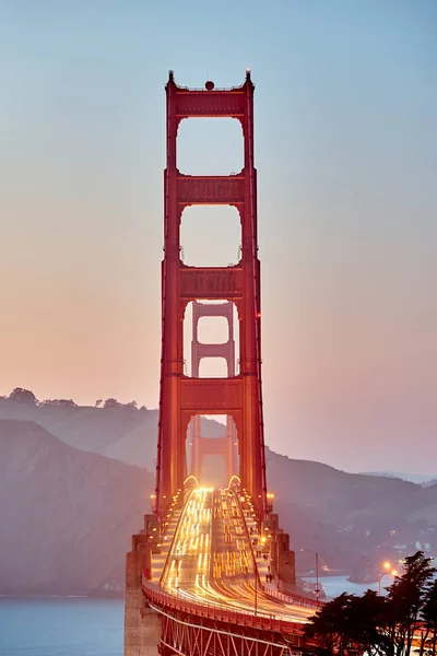 Golden Gate Bridge Vista Desde Golden Gate Vista Atardecer San — Foto de Stock