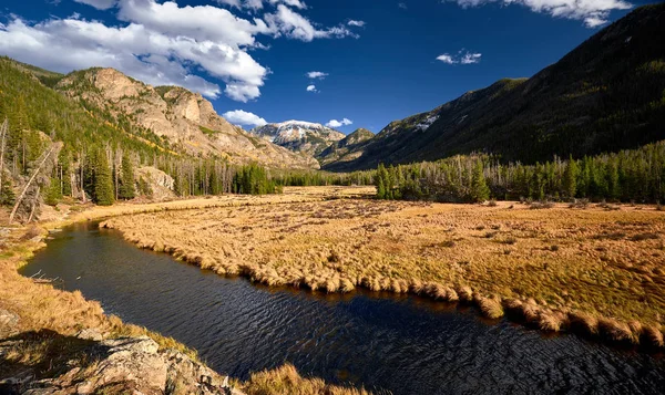 Doğu Girişi Creek Rocky Dağı Milli Parkı Peyzaj Colorado Abd — Stok fotoğraf