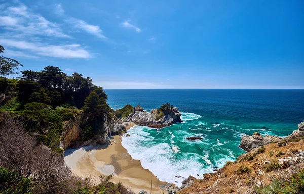 Paisagem Costa Pacífico Dos Eua Julia Pfeiffer Burns State Park — Fotografia de Stock