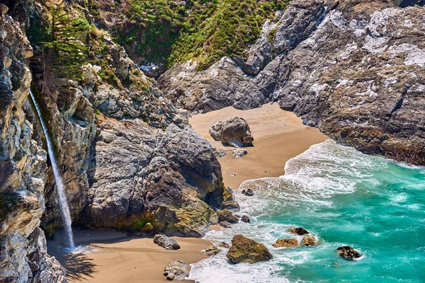 Paisagem Costa Pacífico Dos Eua Julia Pfeiffer Burns State Park — Fotografia de Stock