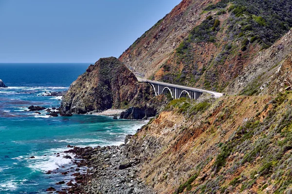 Big Creek Bridge Sulla Highway Costa Pacifica California Usa — Foto Stock