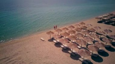 Sahilde hava aile atış, Sithonia, Yunanistan