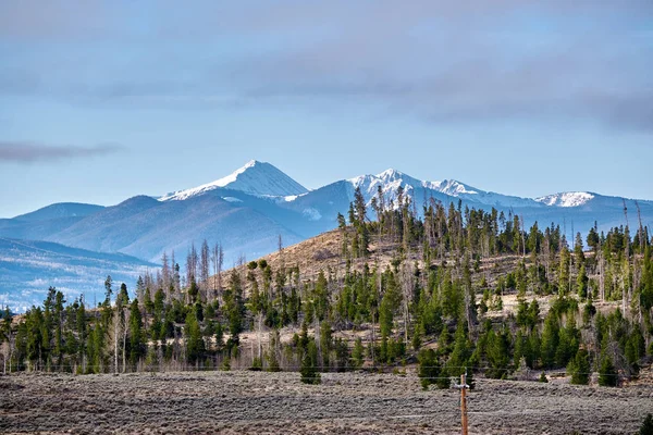 Vue Panoramique Des Montagnes Rocheuses Forêt Colorado Usa — Photo