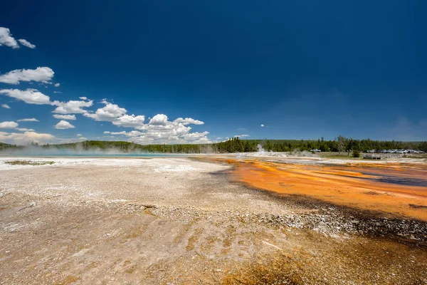 Hot Thermal Springs Rainbow Pool Yellowstone National Park Wyoming Usa — Stock Photo, Image
