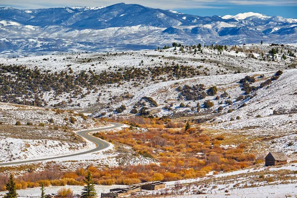 Alpejski Krajobraz Śniegiem Pokryte Górami Niezależności Pass Góry Skaliste Colorado — Zdjęcie stockowe