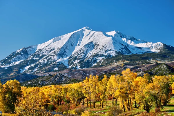 Őszi Táj Mount Sopris Colorado Rocky Mountains Amerikai Egyesült Államok — Stock Fotó