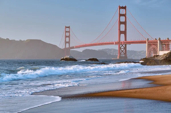 Blick Auf Die Goldene Torbrücke Vom Bäckerstrand San Francisco Kalifornien — Stockfoto