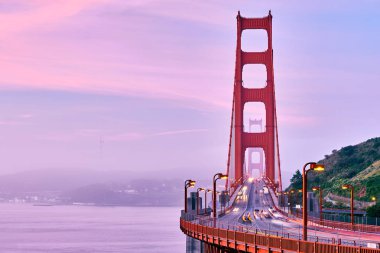 View of Golden Gate Bridge construction, San Francisco, California, USA clipart