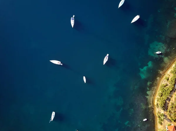 Luftaufnahme Der Marina Mit Yachten Sithonia Griechenland — Stockfoto