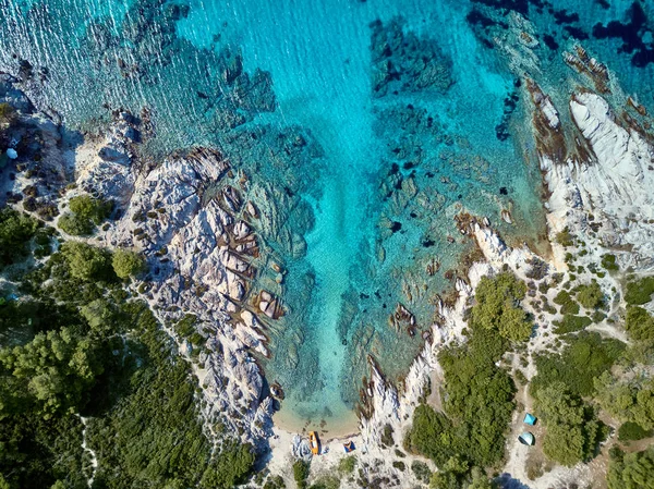 Luchtfoto Van Het Mooie Strand Sithonia Griekenland — Stockfoto