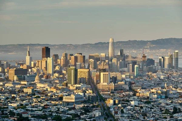 Pohled Twin Peaks San Francisco Skyline Kalifornie Usa — Stock fotografie