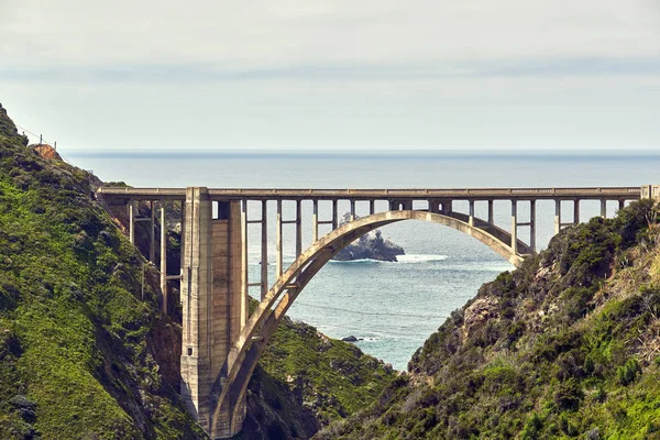 Vista Sul Bixby Creek Bridge Big Sur Area California Usa — Foto Stock