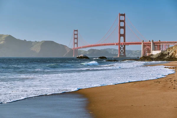 Blick Auf Golden Gate Bridge Vom Bäckerstrand San Francisco Kalifornien — Stockfoto