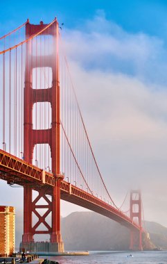 Görünümü Golden Gate Köprüsü inşaat, San Francisco, Kaliforniya, ABD