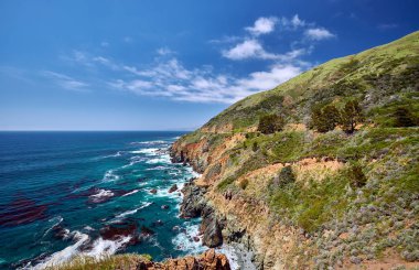 California, ABD Pasifik Sahil Peyzaj doğal görünümü