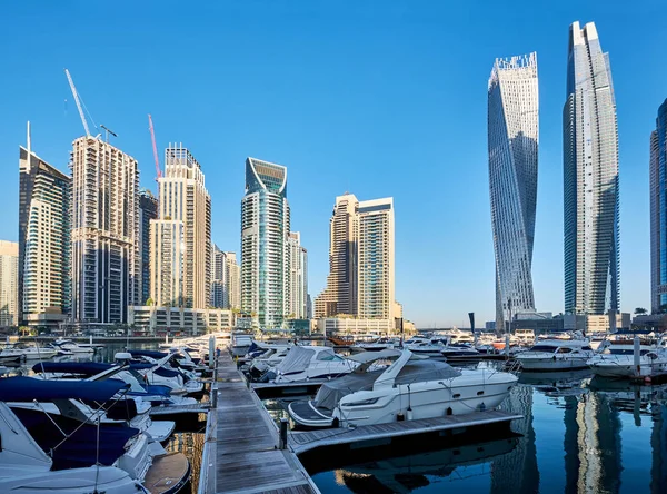 Dubai Marina Dagtid Silhuett Förenade Arabemiraten — Stockfoto