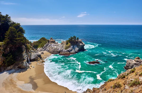 Пейзаж Узбережжя Сша Julia Pfeiffer Burns State Park California — стокове фото