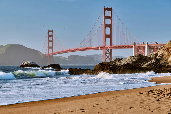 Golden Gate Bridge View Baker Beach San Francisco California Usa Royalty Free Stock Images