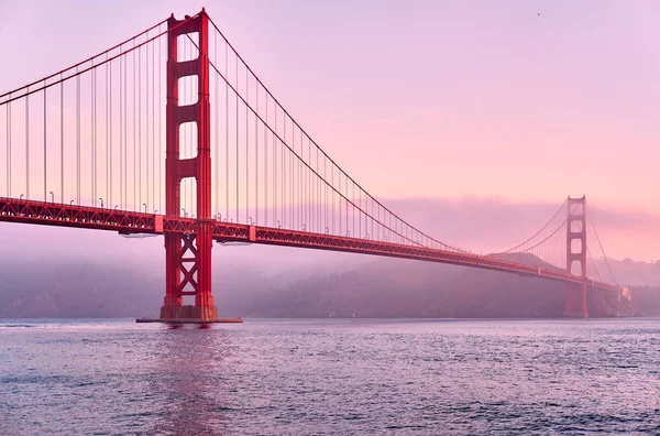 Golden Gate Bridge Widok Punktu Fort Wschodzie Słońca San Francisco — Zdjęcie stockowe