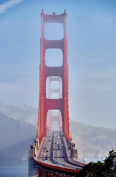 Vista Del Puente Golden Gate Desde Golden Gate Overlook San — Foto de Stock