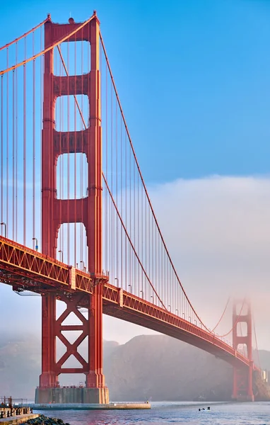Вид Мост Голден Гейт Форт Пойнт Утром Сан Франциско Калифорния — стоковое фото