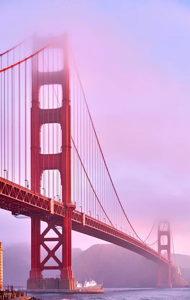 Golden Gate Köprüsü Manzaraya Fort Noktadan Gündoğumu San Francisco Kaliforniya — Stok fotoğraf