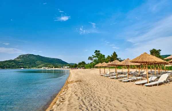 Toroni, Sithonia, Yunanistan 'daki güzel plaj