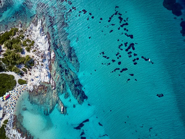 Hermosa playa vista aérea superior drone disparo — Foto de Stock