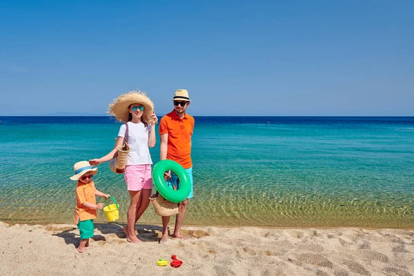 Családi strand, Görögország — Stock Fotó