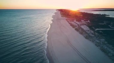 Hamptons Beach'te gün batımı, New York, Abd. 